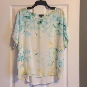 The Limited XL high low mixed media top